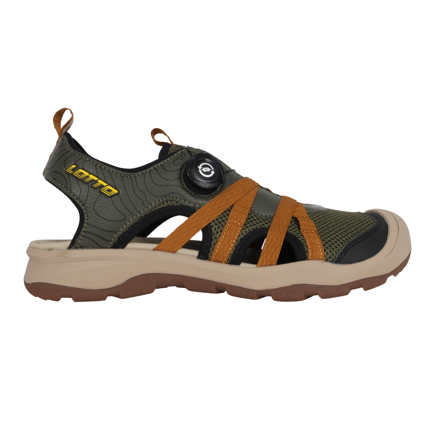 LOTTO 男款溪徒轉扣護趾涼鞋  LT6AMS5545