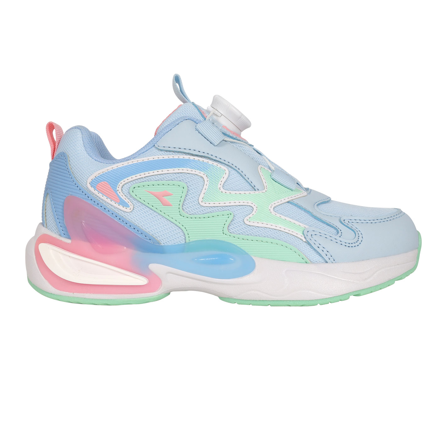 DIADORA 中童騎士轉扣時尚慢跑鞋-超寬楦  DA13520