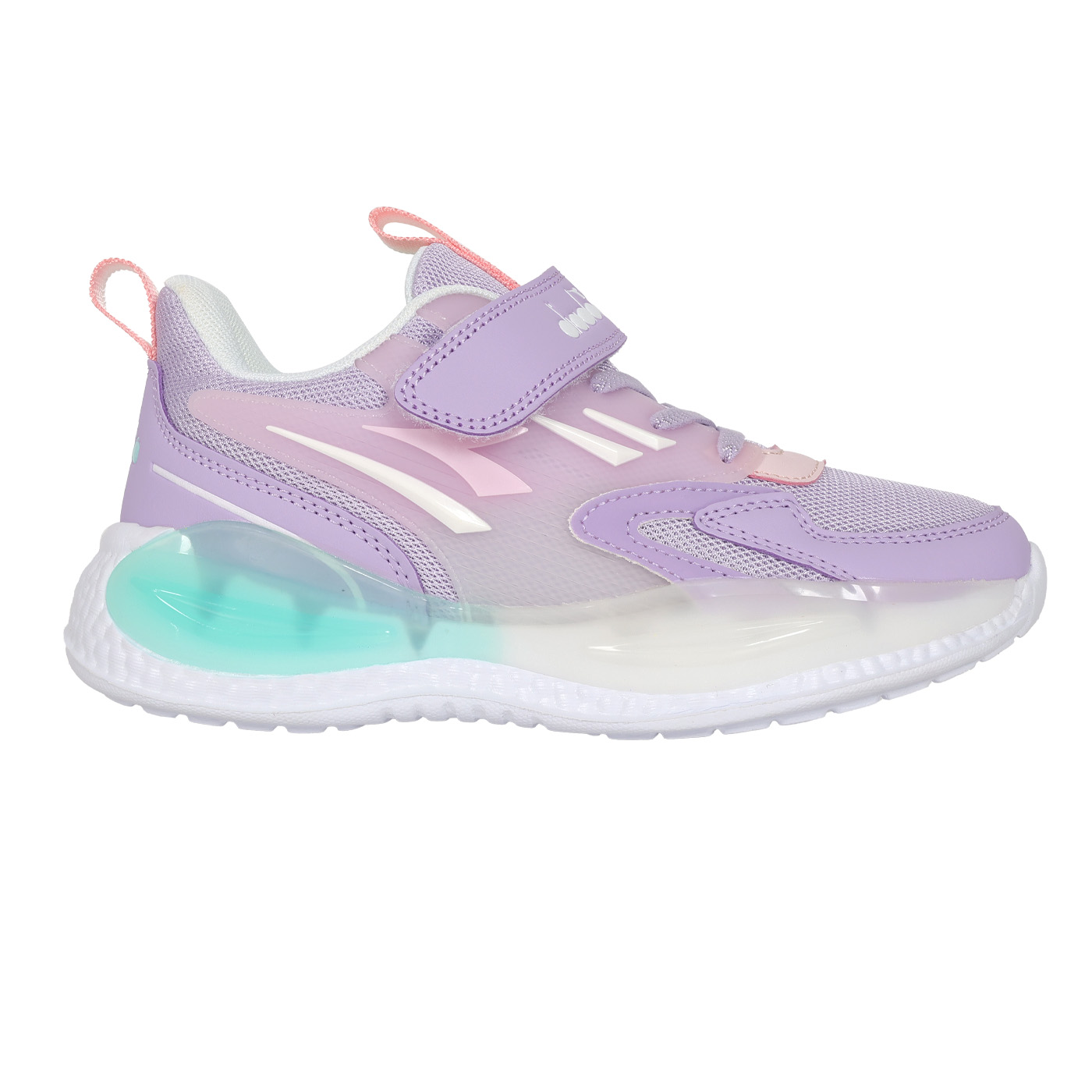 DIADORA 中童酷炫閃燈慢跑鞋-超寬楦  DA13523