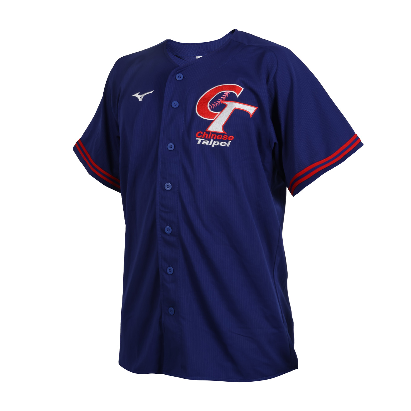 MIZUNO 男款CT短袖開扣球衣  12TCDM0116