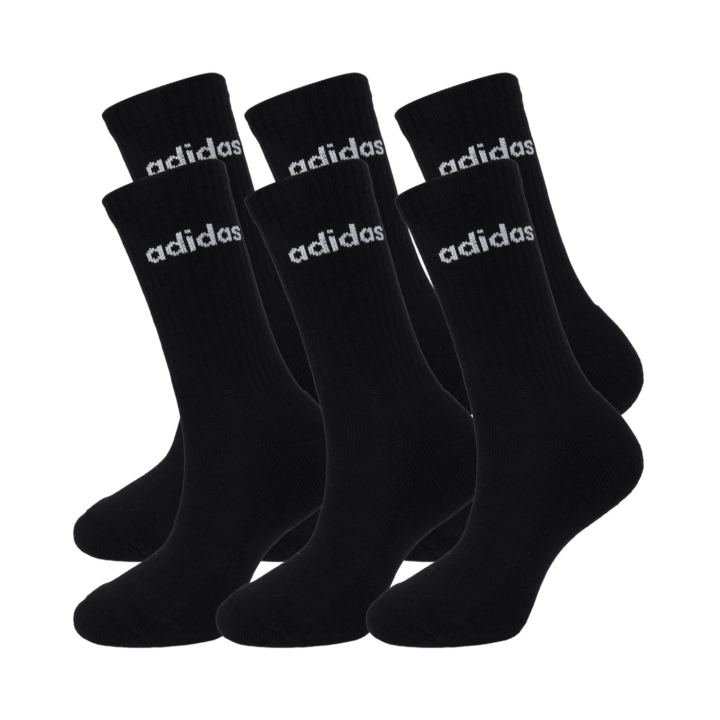ADIDAS 運動中筒襪(6雙入)  JL6094