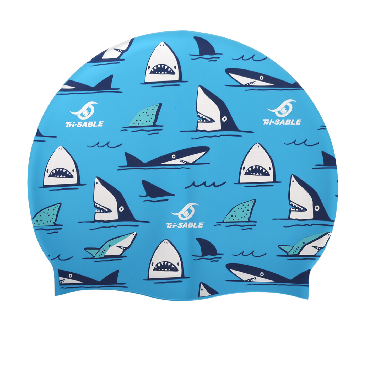 SABLE 兒童矽膠泳帽-鯊魚  C32