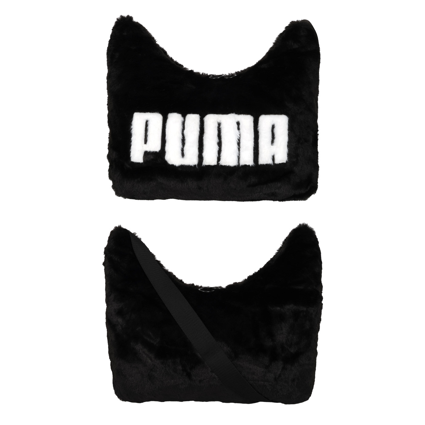 PUMA UP FAUX FUR Slouchy側背小包  09186901 - 黑白