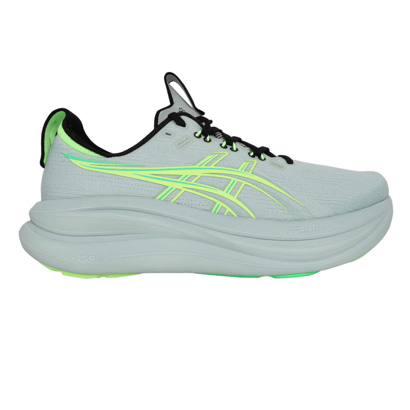 ASICS 特定-男款緩衝慢跑鞋-4E  @GEL-NIMBUS 28@ 1011C145-400 - 綠螢光綠