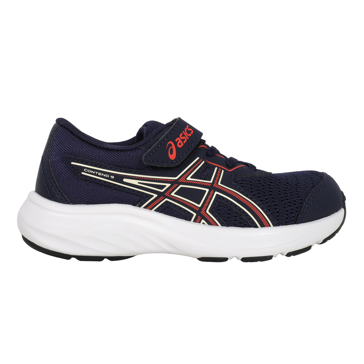 ASICS 中童運動鞋  @CONTEND 9 PS@ 1014A338-407 - 丈青紅白
