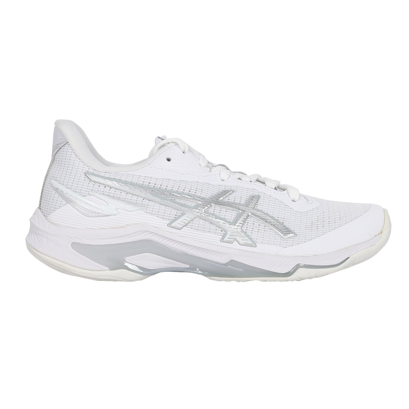 ASICS 女款排球鞋   @NETBURNER BALLISTIC FF 4@ 1052A083-100 - 白銀