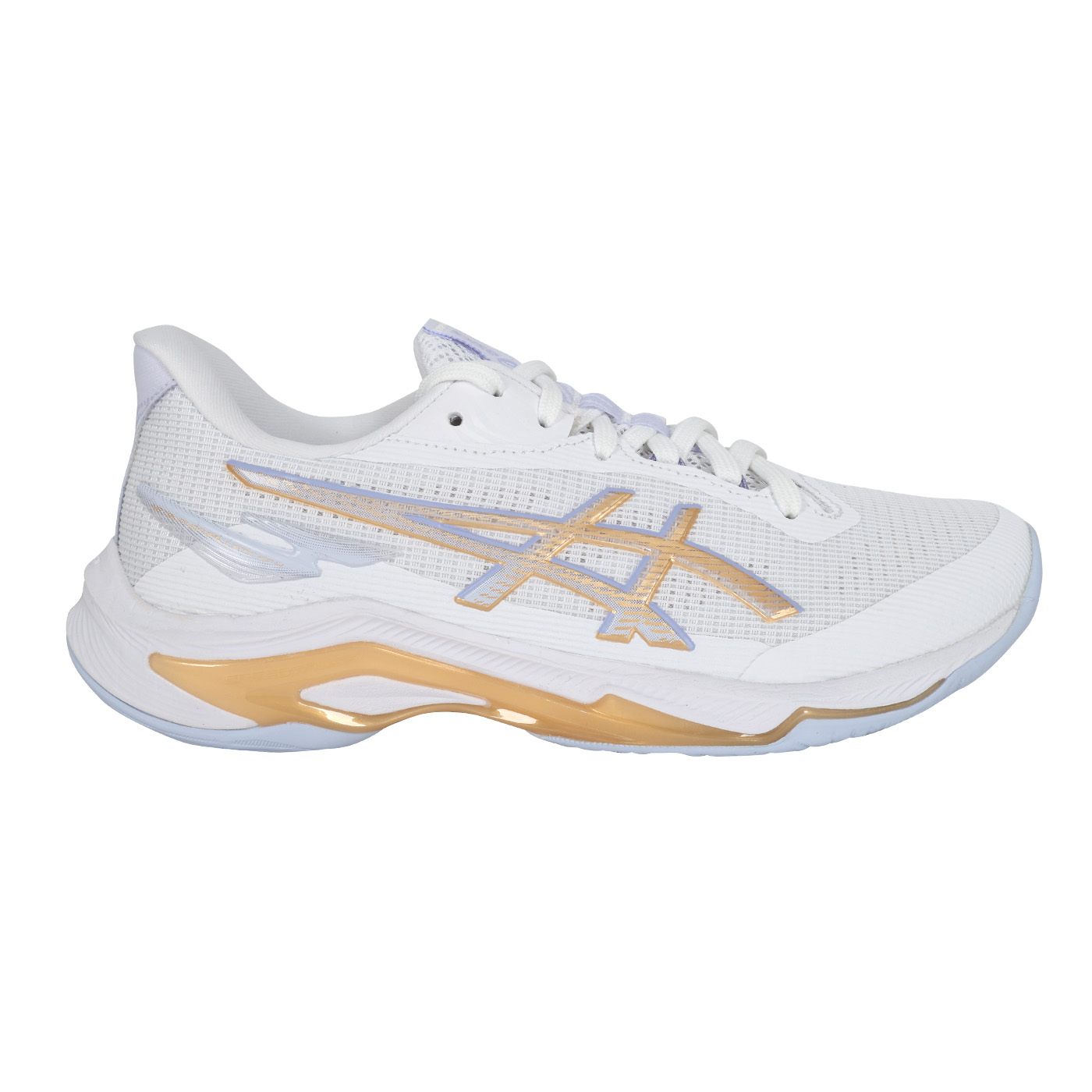ASICS 女款排球鞋-D   @NETBURNER BALLISTIC FF 4@ 1052A085-102 - 白香檳金紫