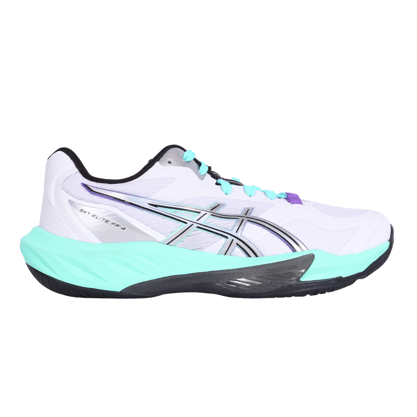 ASICS 女款SHINE PACK 排球鞋  @SKY ELITE FF 4@ 1052A096-100 - 白綠銀黑紫