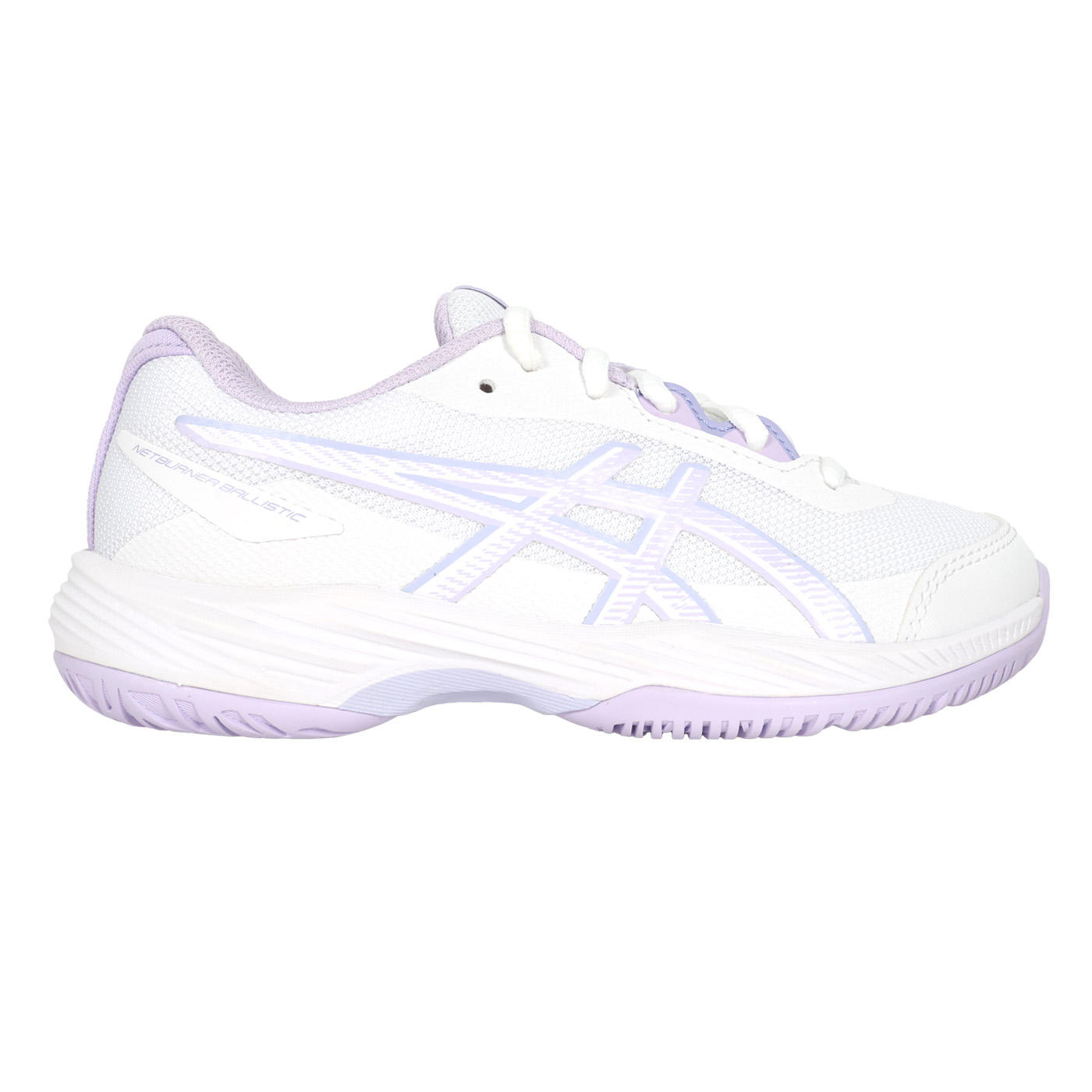 ASICS 大童排球鞋  @GEL-NETBURNER BALLISTIC 4 GS@ 1054A013-102 - 白紫