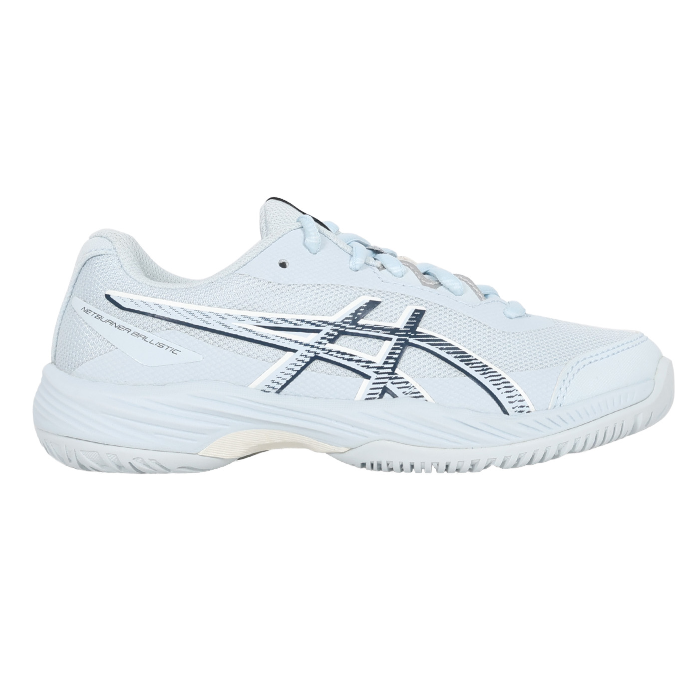 ASICS 大童排球鞋  @GEL-NETBURNER BALLISTIC 4 GS@ 1054A013-400 - 淺霧藍白