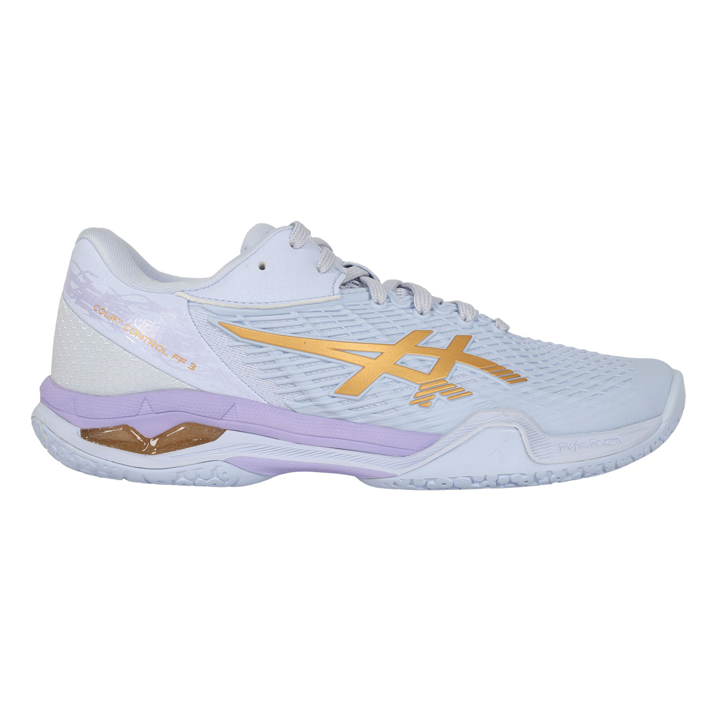 ASICS 女款排球鞋  @COURT CONTROL FF 3@ 1072A089-405 - 淺靛藍紫金