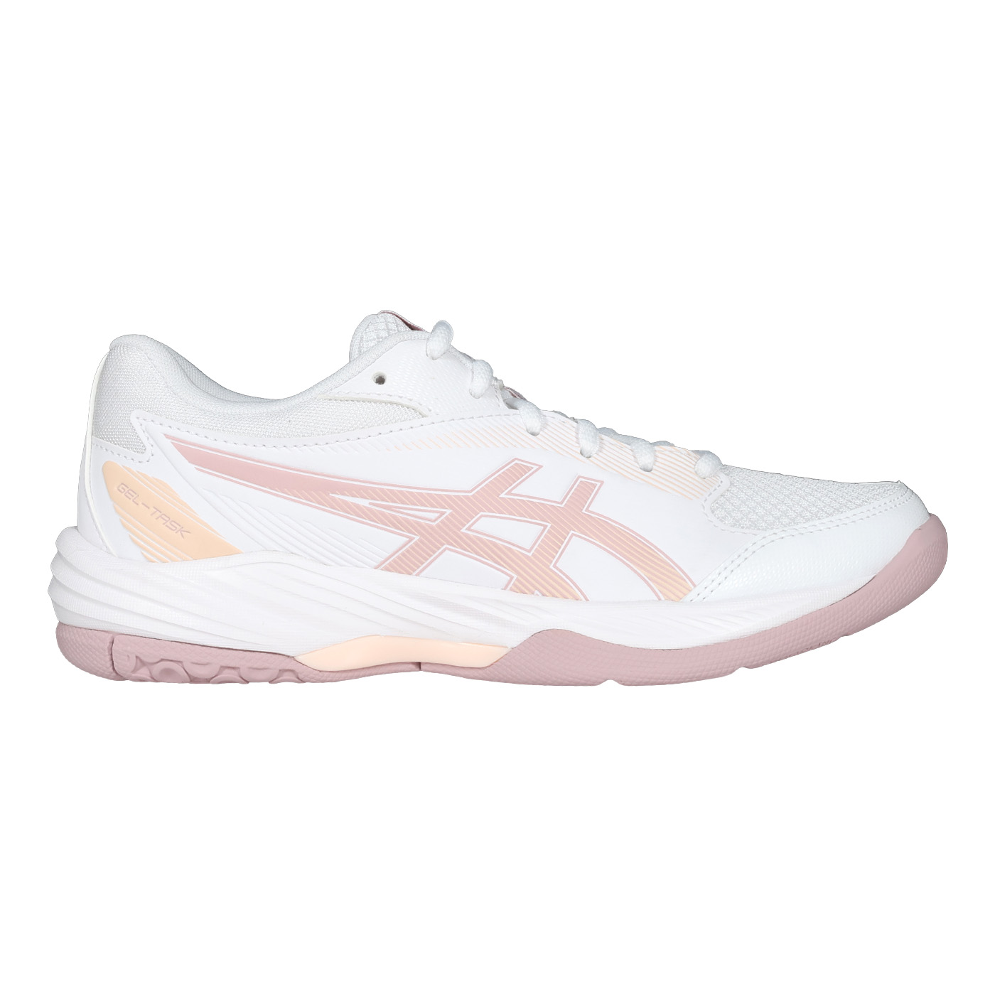 ASICS 女款排球鞋  @GEL-TASK 4@ 1072A106-105 - 白粉橘