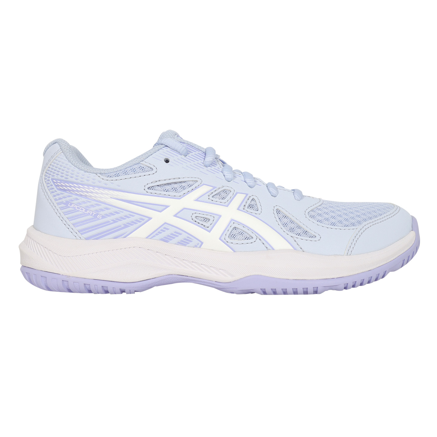 ASICS 女款排球鞋  @UPCOURT 6@ 1072A107-402 - 水藍紫白
