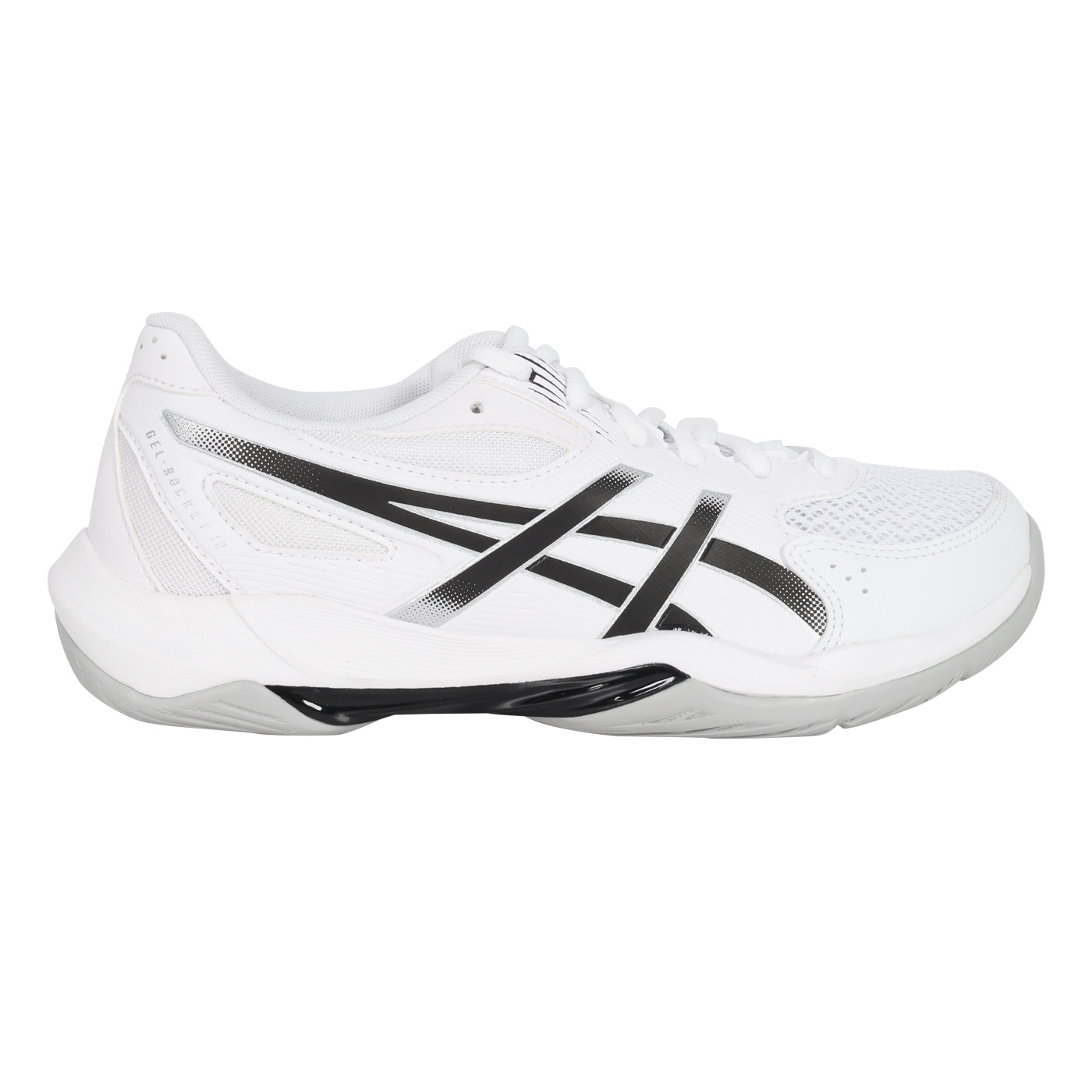 ASICS 男女款排球鞋-2E  @GEL-ROCKET 12@ 1073A081-101 - 白銀黑