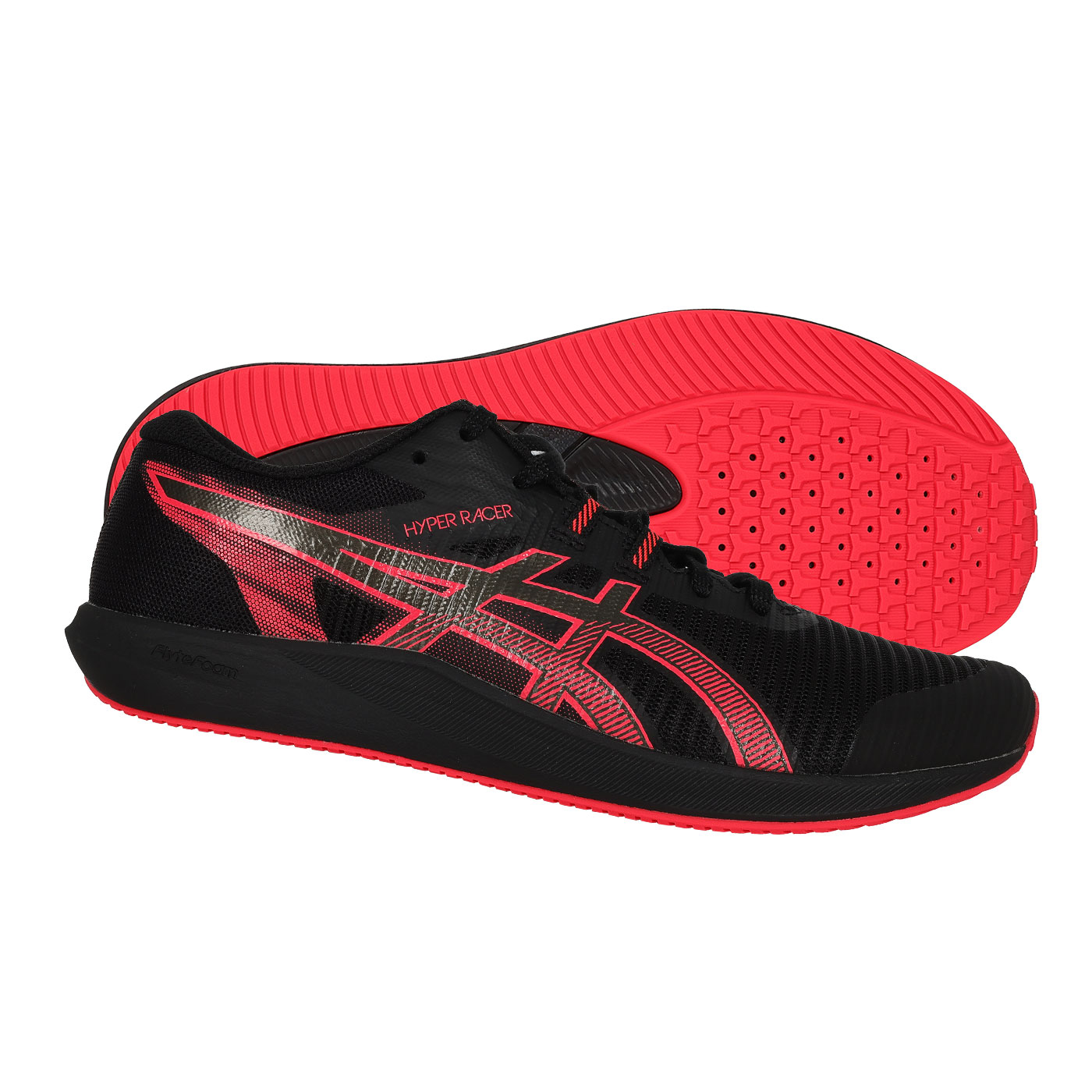 ASICS 特定-田徑訓練鞋  @HYPER RACER@ 1093A233-001 - 黑亮紅