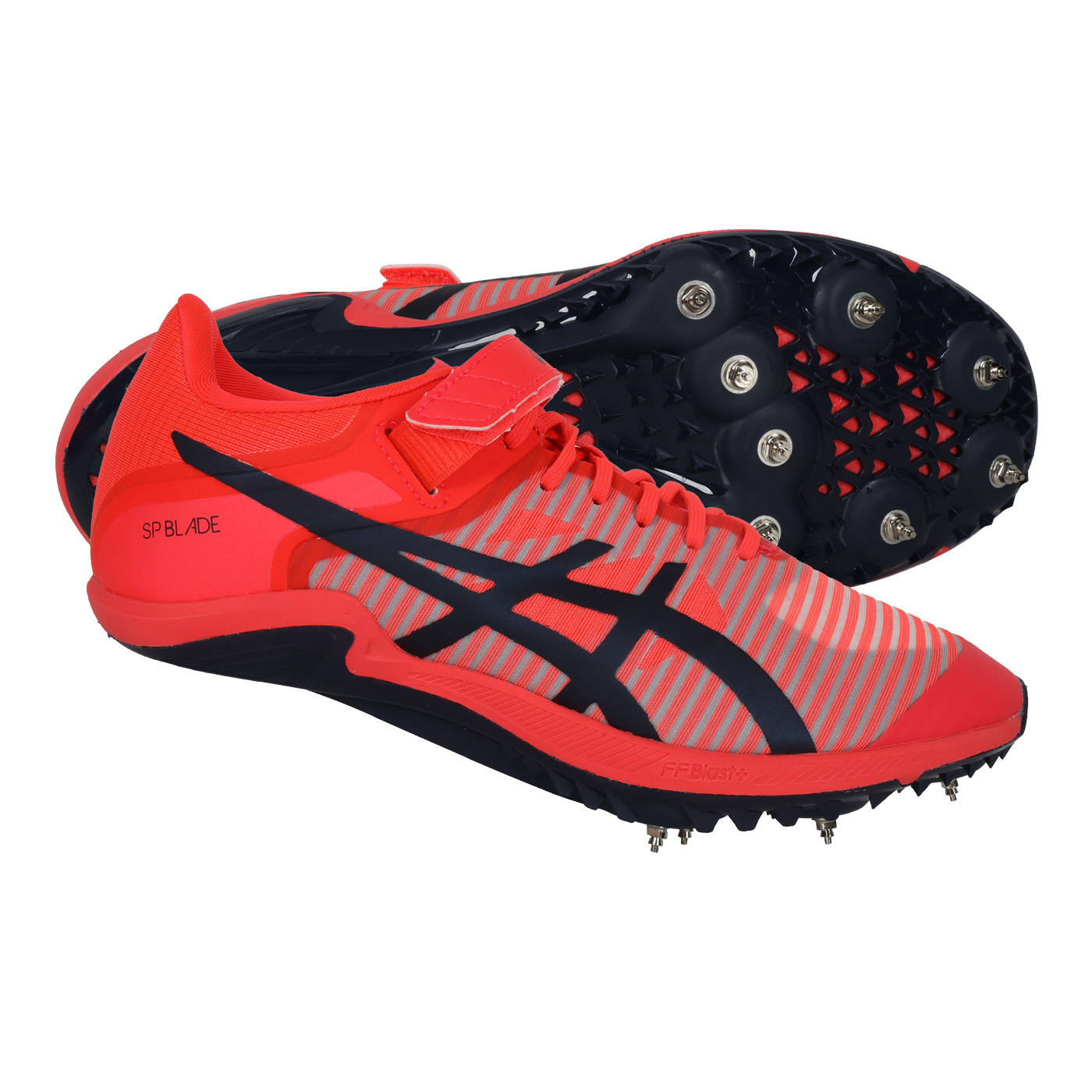 ASICS 特定-田徑釘鞋(短距離)  @ SP BLADE 10@ 1093A240-700 - 螢光紅灰黑