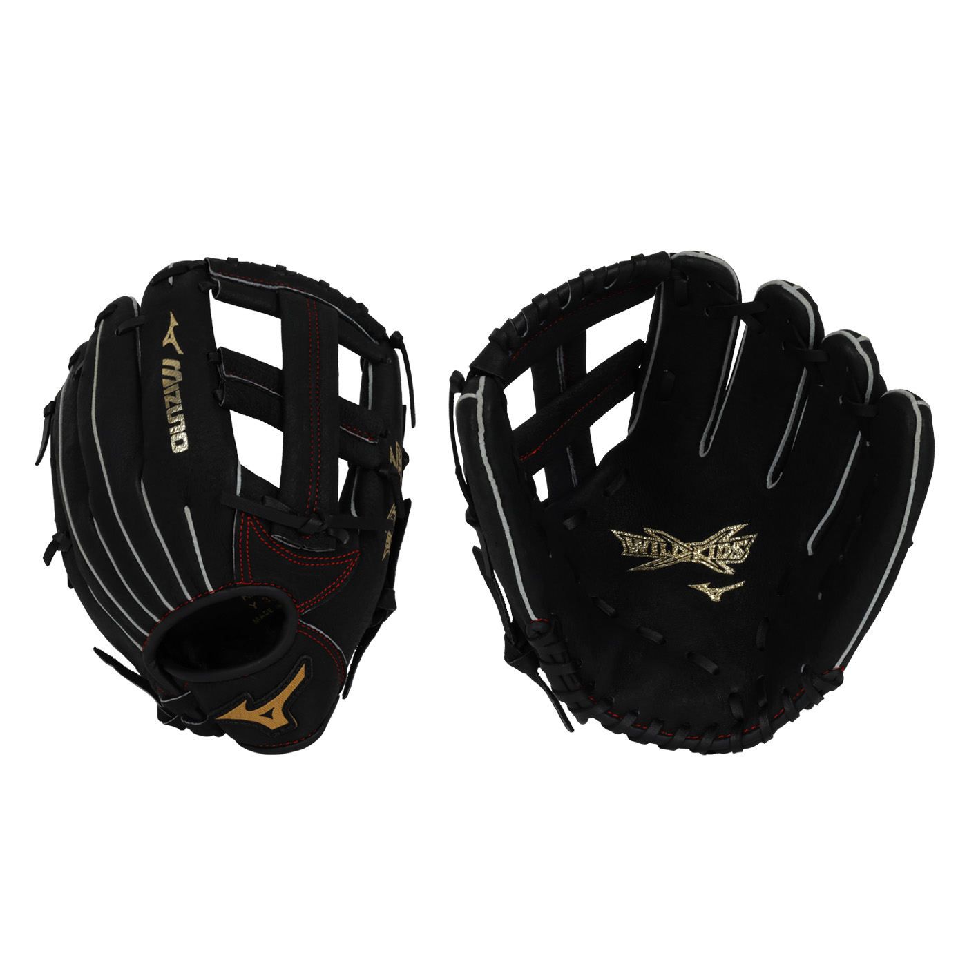 MIZUNO 少年用手套  1AJGY33800-09 - 黑紅金