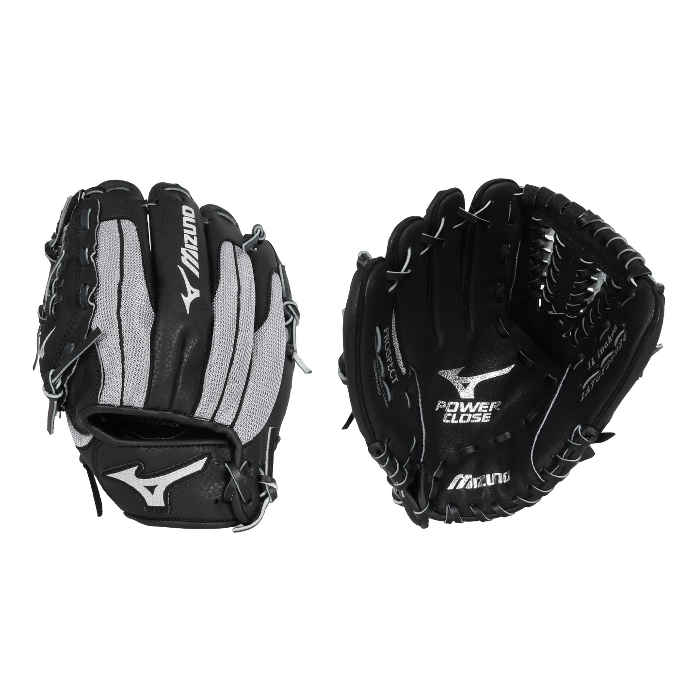 MIZUNO 少年用手套(左投)  1ATGY26924-0905H - 黑灰銀