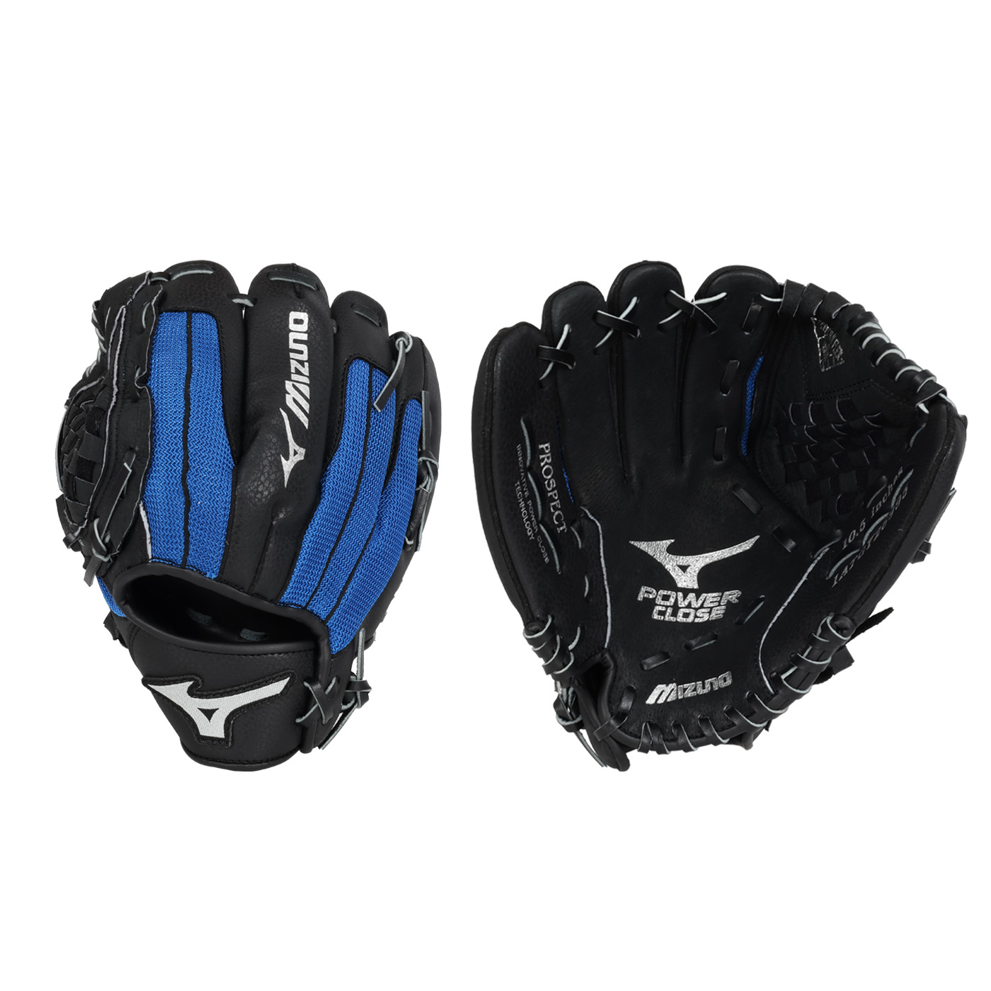 MIZUNO 少年用手套(左投)  1ATGY26995-0922H - 黑藍銀