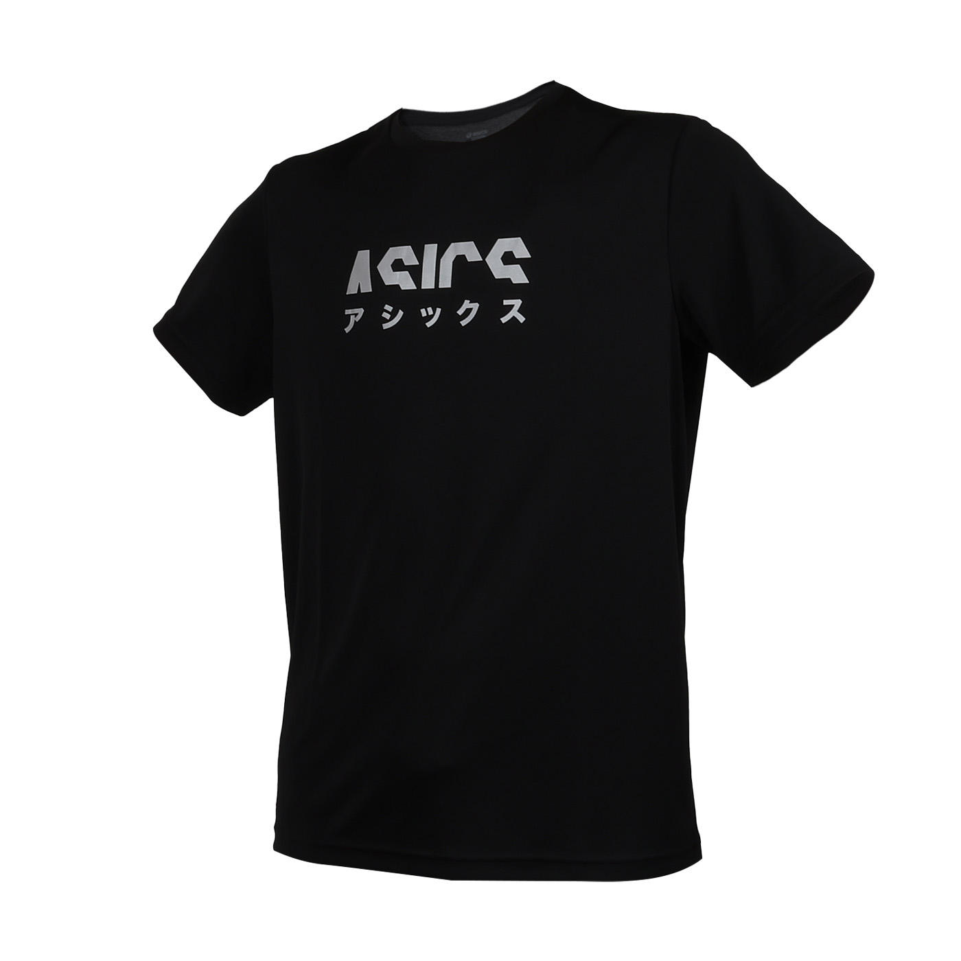 ASICS 男款短袖T恤  2011D491-001 - 黑銀
