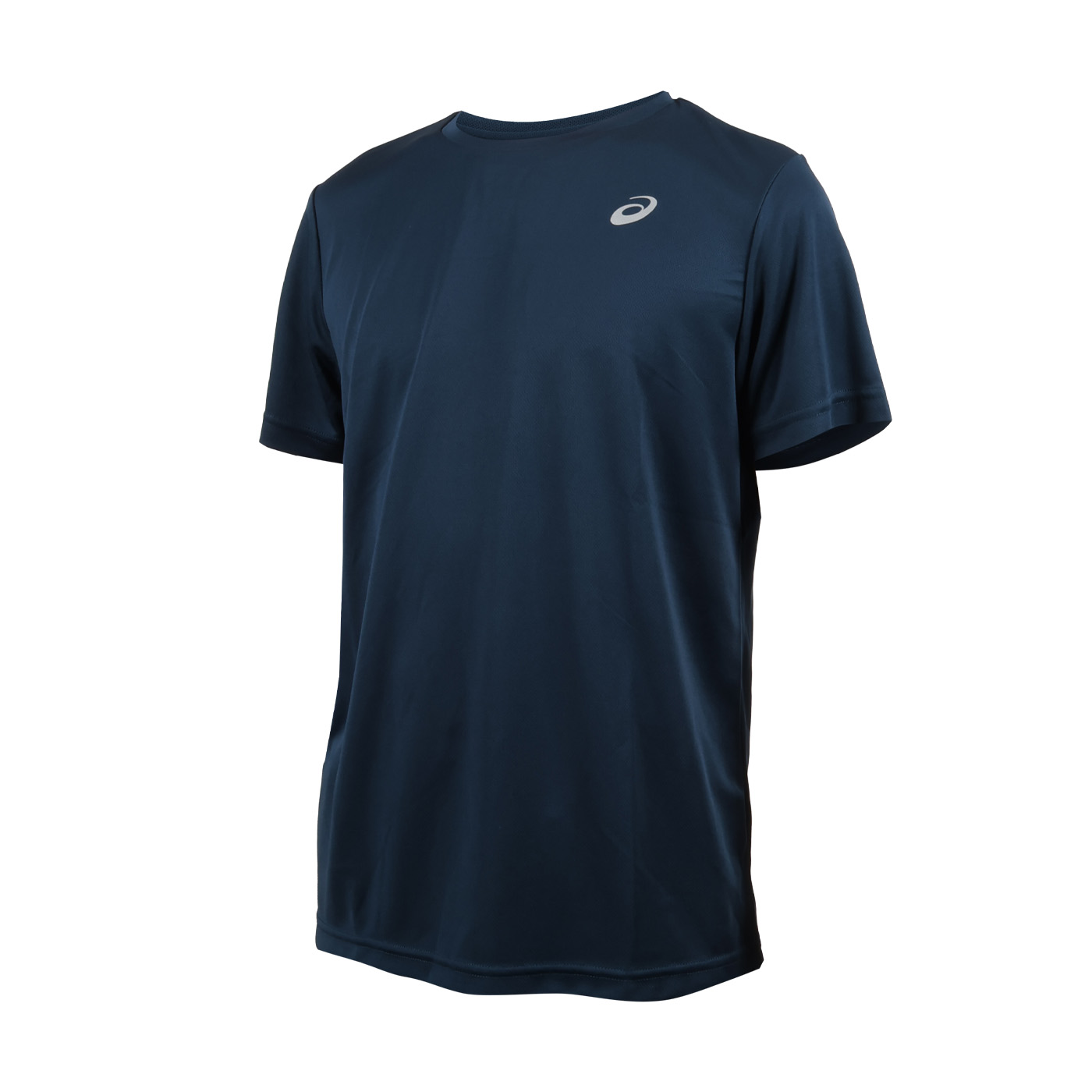 ASICS 男款跑步短袖T恤  2011D653-400 - 丈青銀