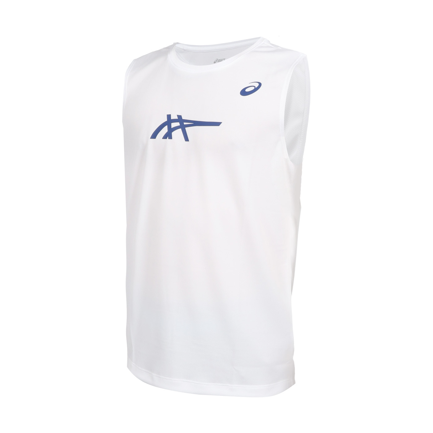 ASICS 男款運動背心  2031F738-100 - 白藍