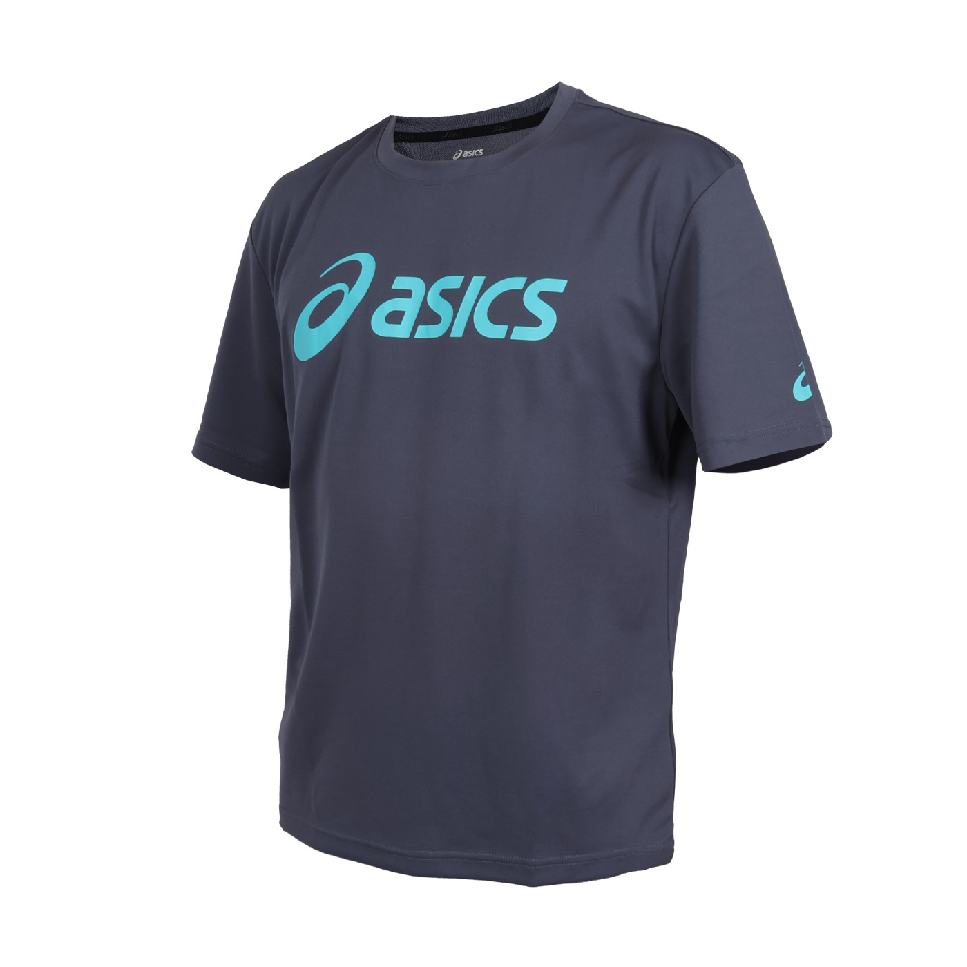 ASICS 短袖T恤  2033B666-020 - 深灰湖水綠