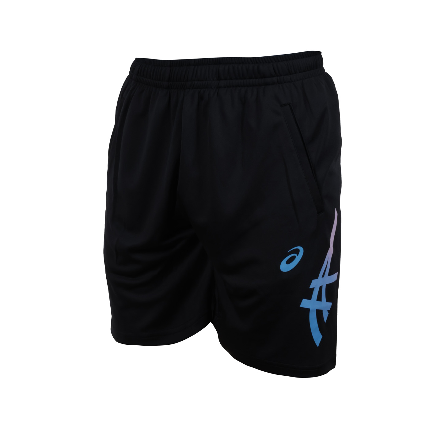 ASICS 男款長版球褲  2053A139-009 - 黑藍紫