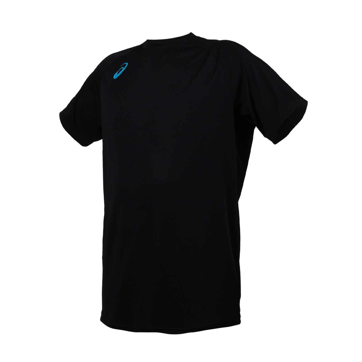 ASICS 排球短袖T恤  2053A246-002 - 黑湖水藍