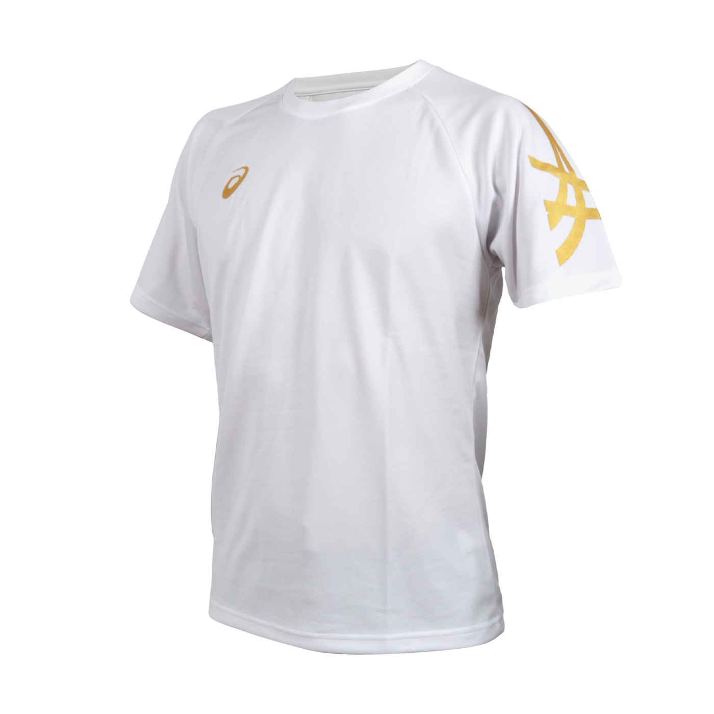 ASICS 男款排球短袖T恤  2053A257-100 - 白金