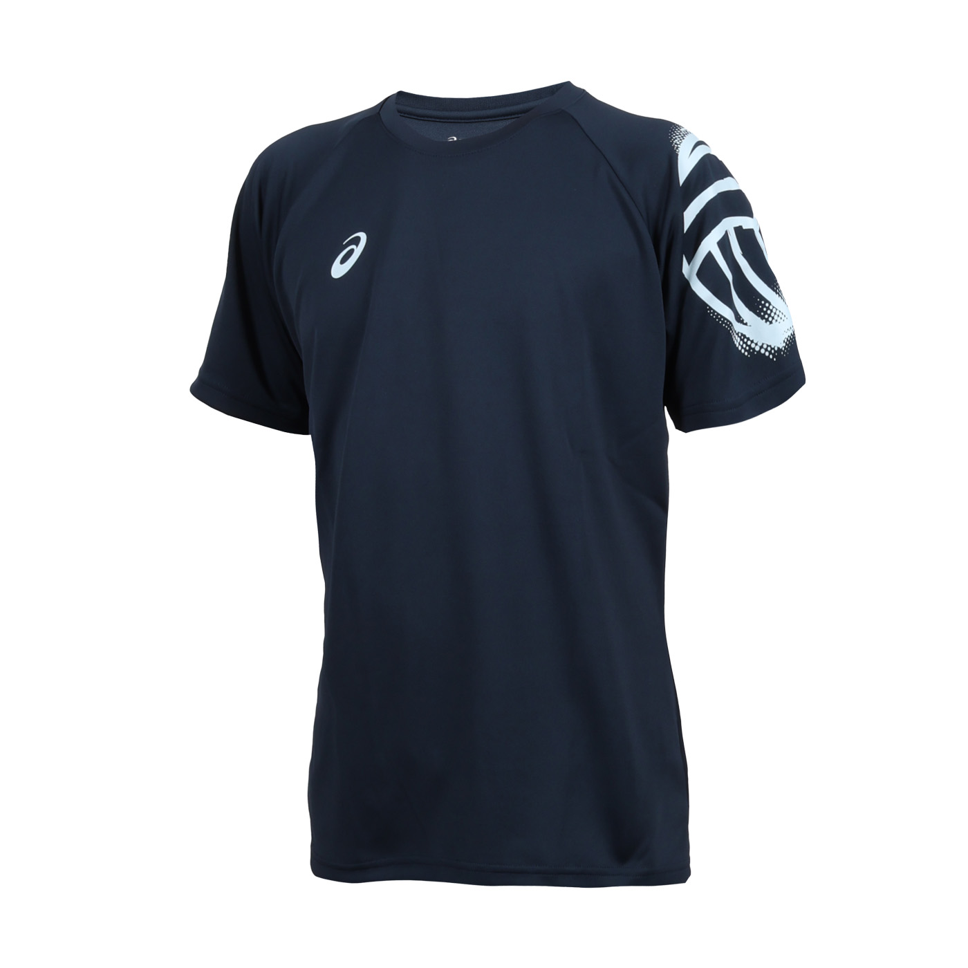 ASICS 男款短袖T恤  2053A293-400 - 丈青水藍