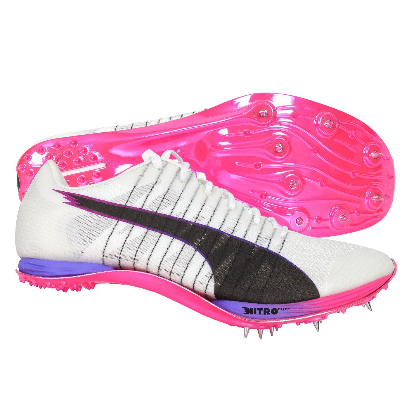 PUMA 特定-田徑釘鞋(短距離)  @400 NITRO TM Elite 2 DIGITOKYO@ 31263901 - 白黑亮粉紫