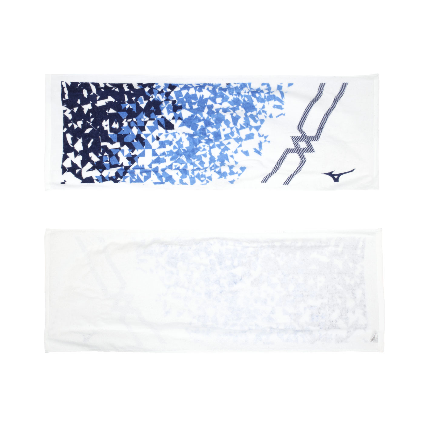 MIZUNO 特定-日製運動毛巾 32JY210101 - 白丈青藍