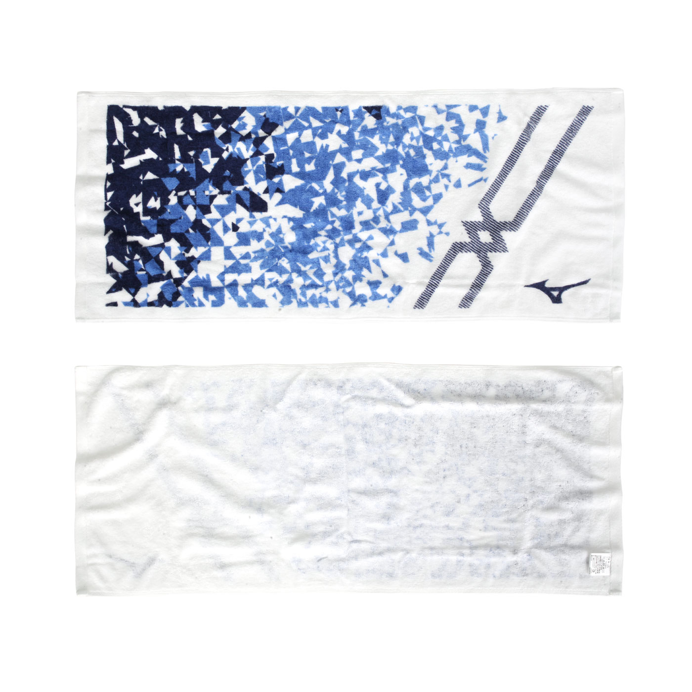 MIZUNO 特定-日製運動毛巾 32JY210201 - 白丈青藍