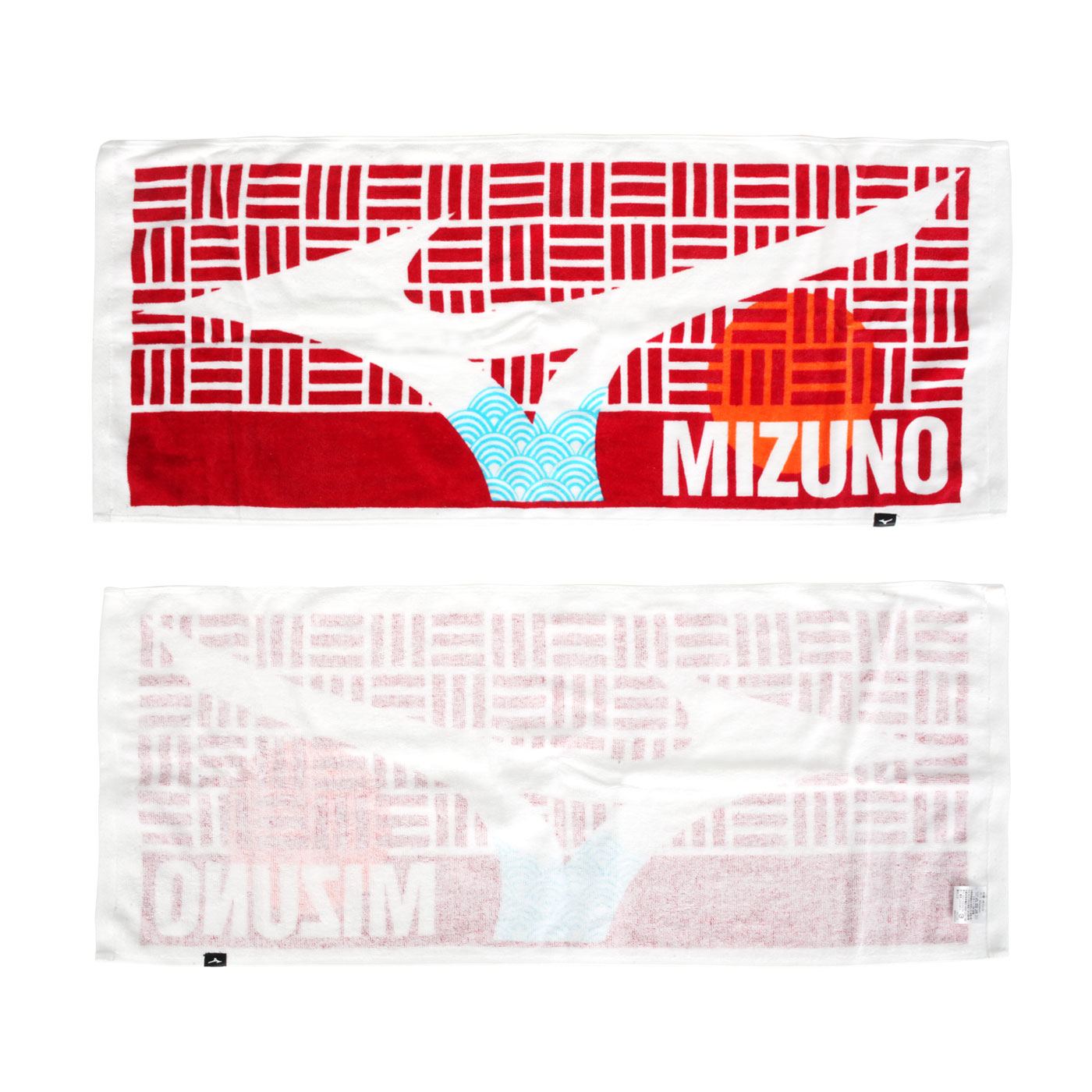 MIZUNO 特定-日製運動毛巾 32JY211262 - 紅橘白