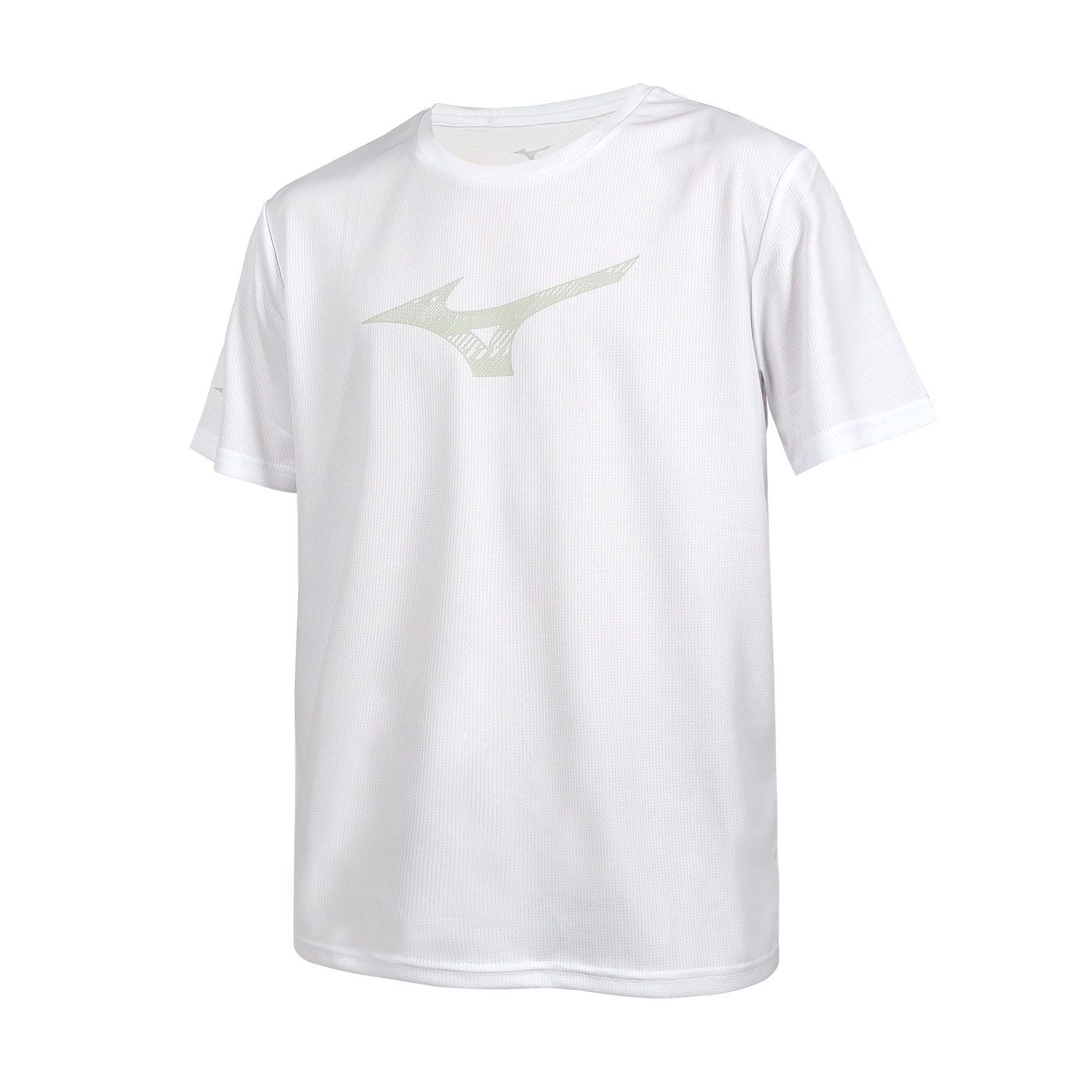 MIZUNO 男款短袖T恤  32TAB00501 - 白淺灰