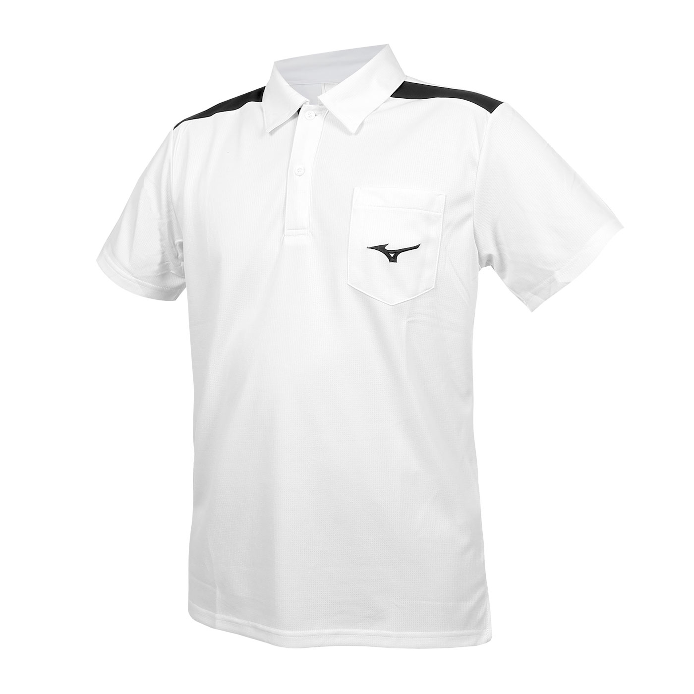 MIZUNO 男款短袖POLO衫  32TAB01501 - 白黑
