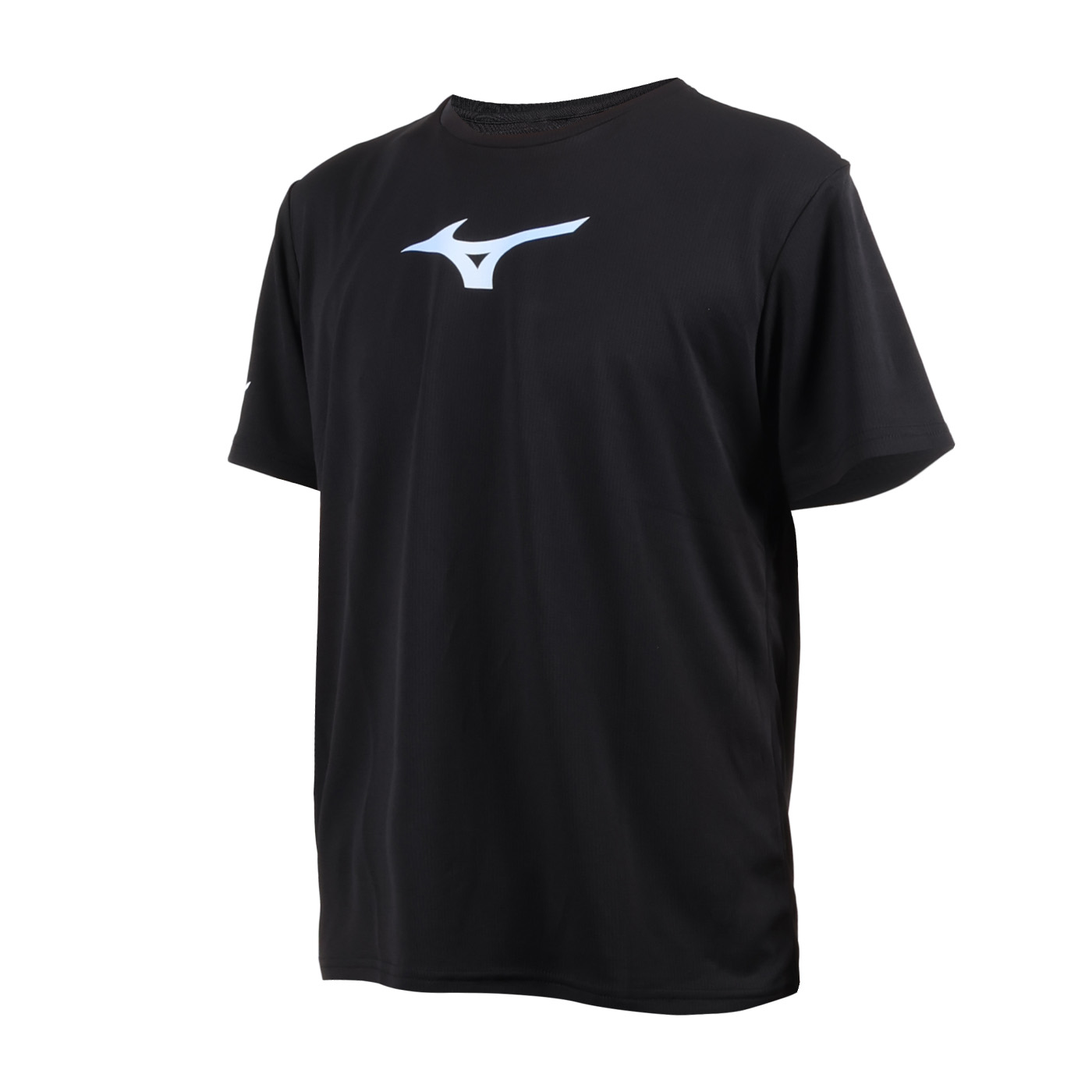 MIZUNO 男款吸汗速乾短袖T恤  32TAD00509 - 黑白藍