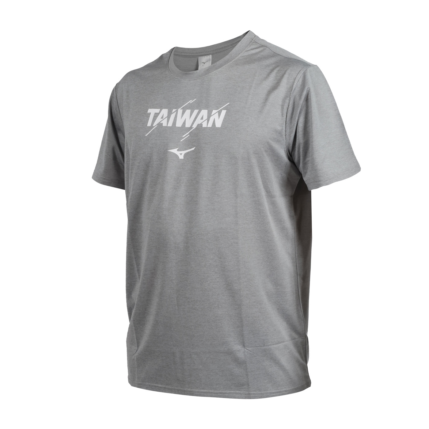MIZUNO 男款短袖T恤  32TAD01005 - 灰白