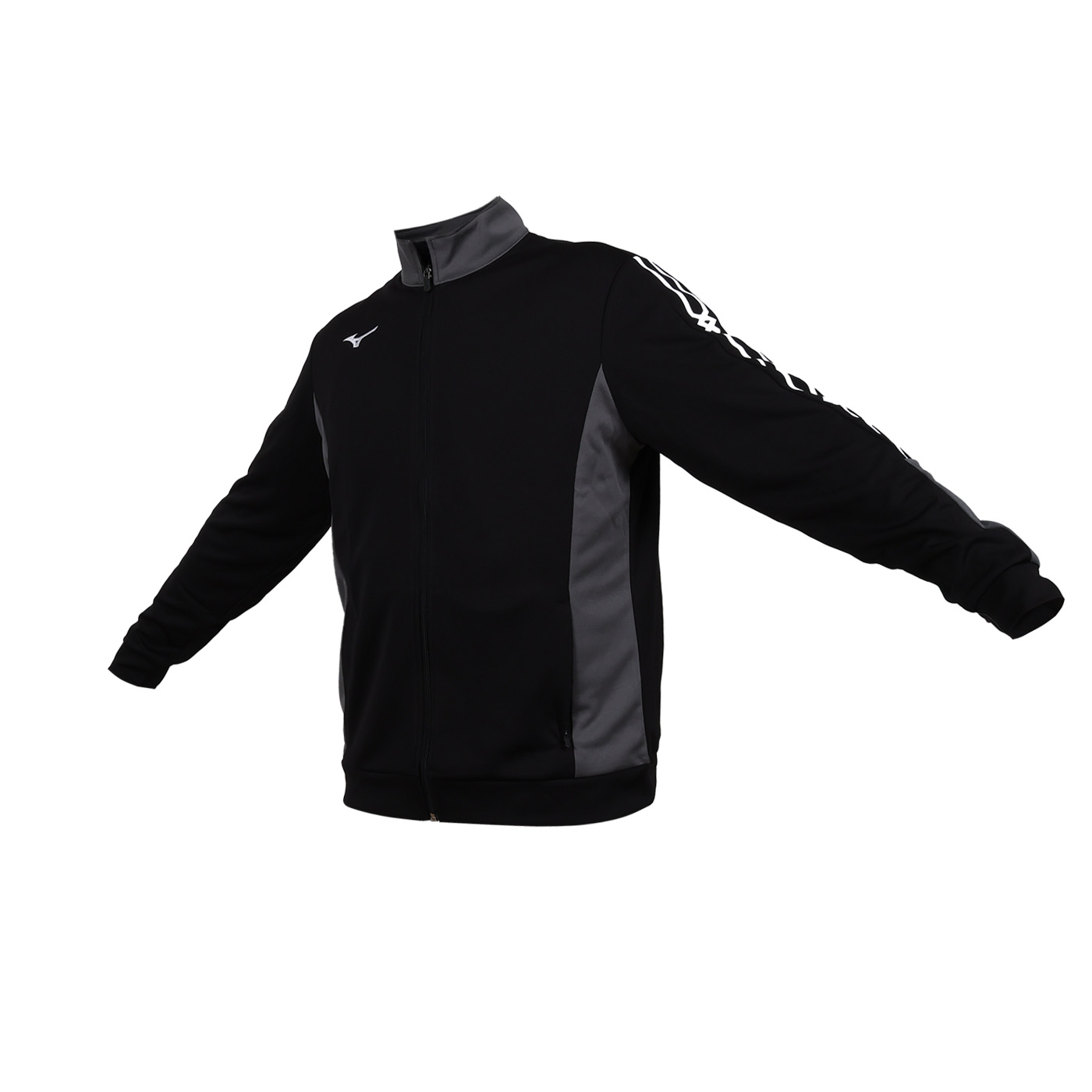 MIZUNO 男款針織運動外套  32TCC53209 - 黑灰