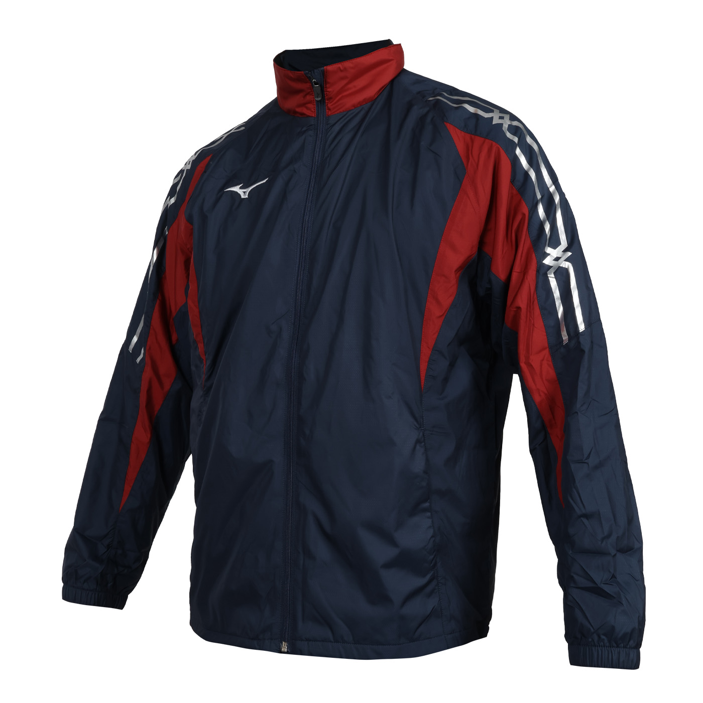 MIZUNO 男款內刷毛防風外套  32TEC55214 - 丈青白紅