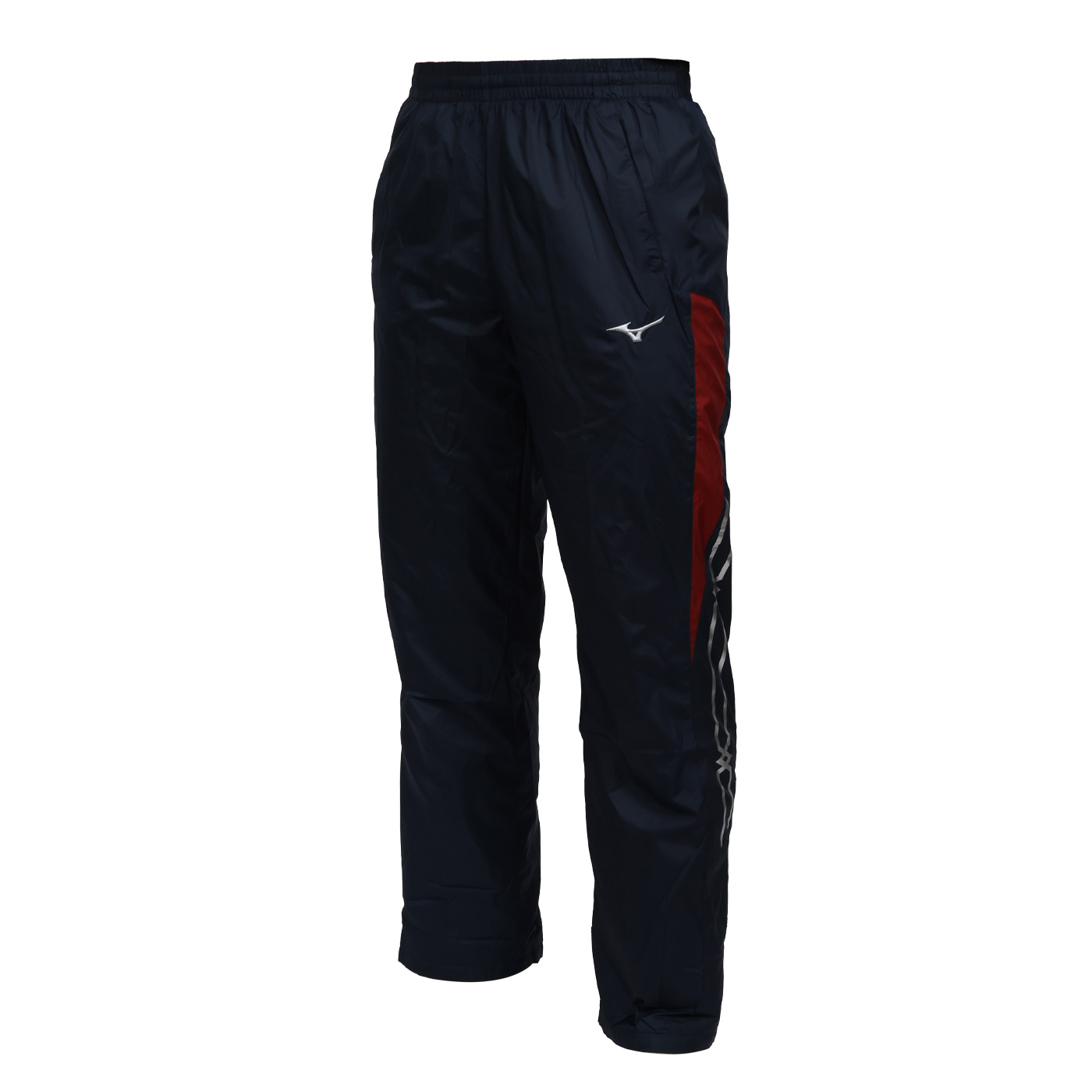MIZUNO 男款內刷毛防風長褲  32TFC55214 - 丈青白紅