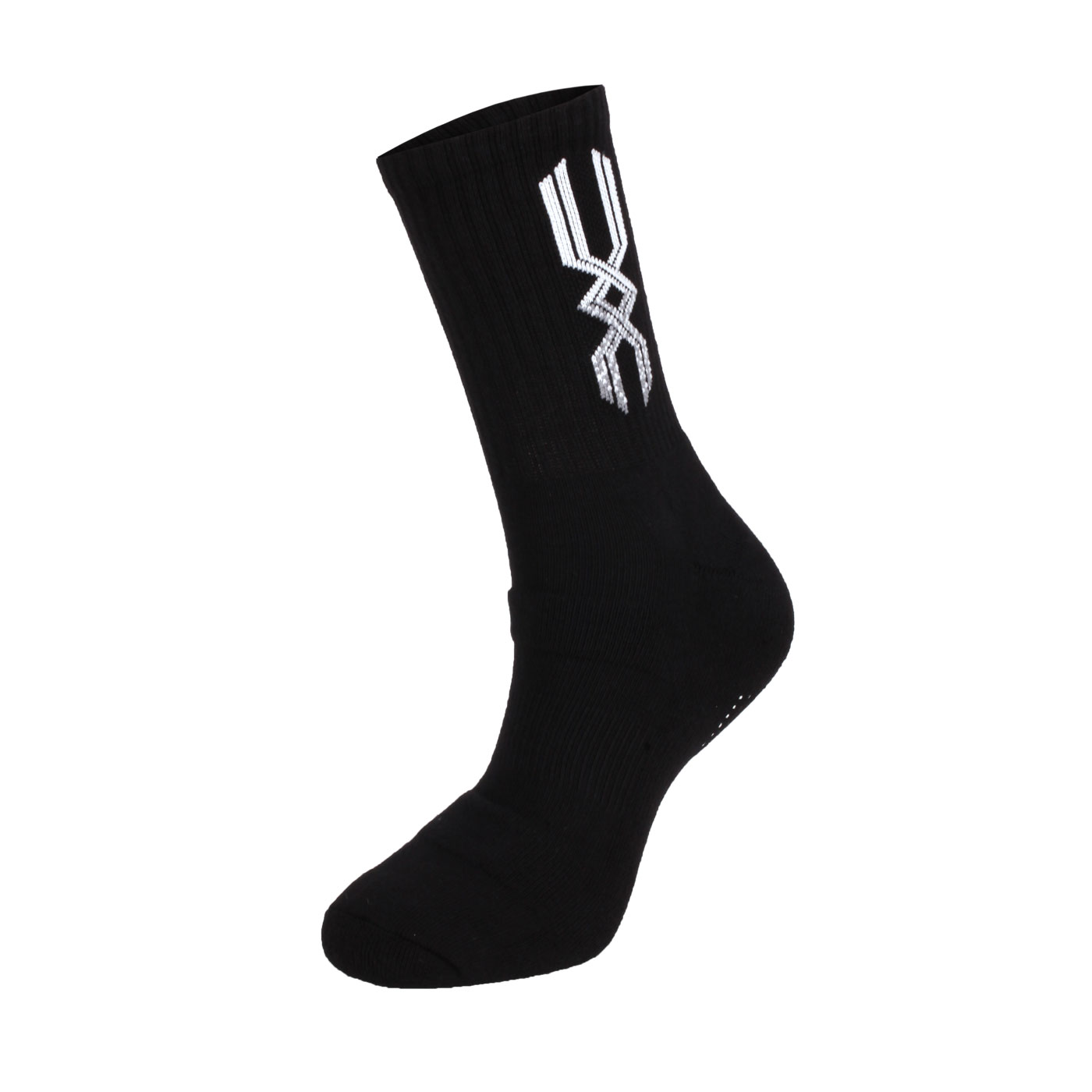 MIZUNO 男運動厚底襪(加大) 32TX800945 - 黑白