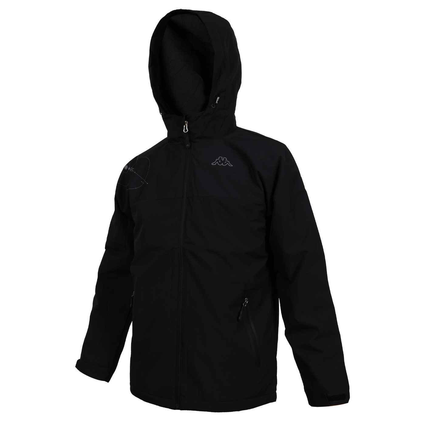 KAPPA 男女款平織兩件式防水外套  34291BW-005 - 黑灰