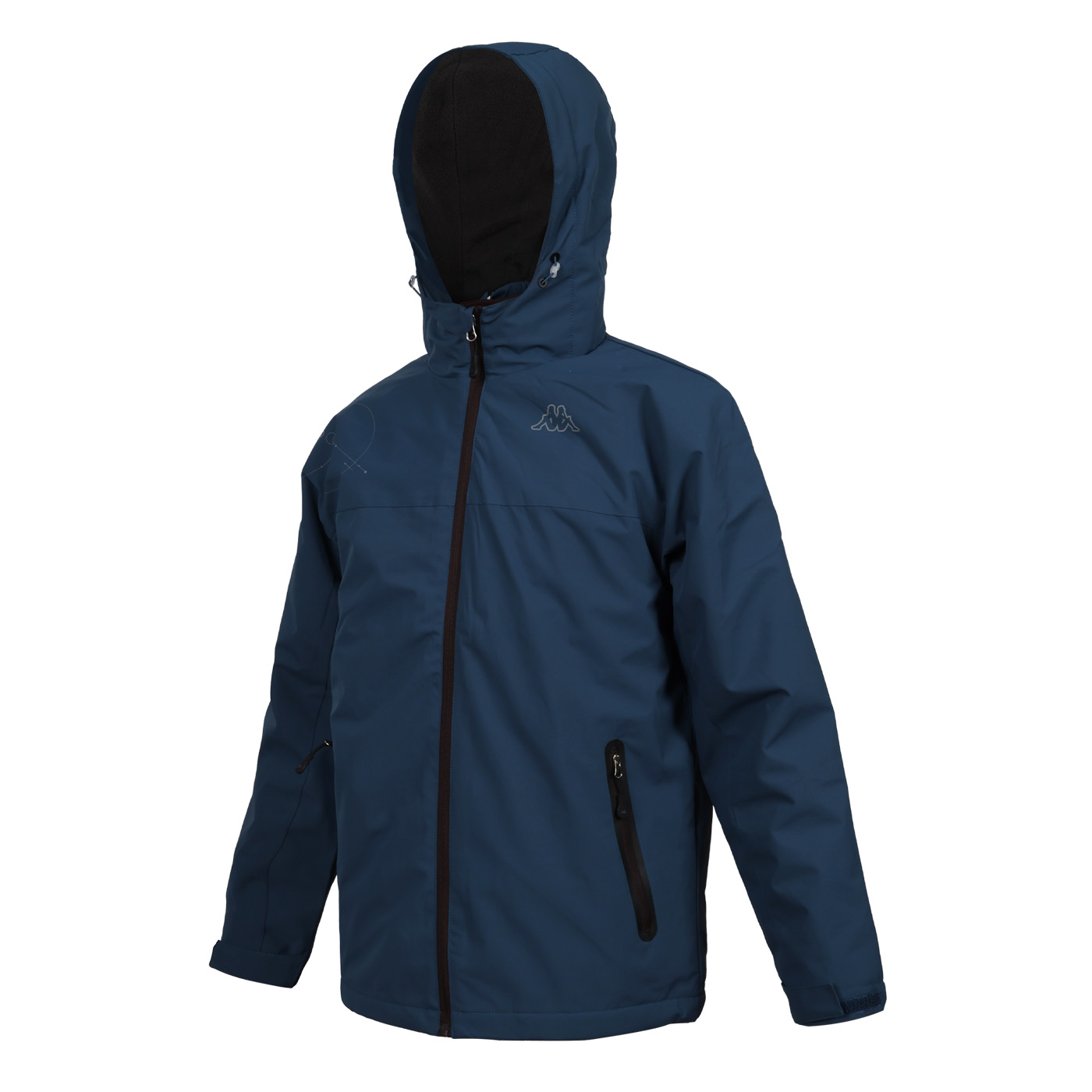 KAPPA 男女款平織兩件式防水外套  34291BW-XN1 - 深湖藍黑灰