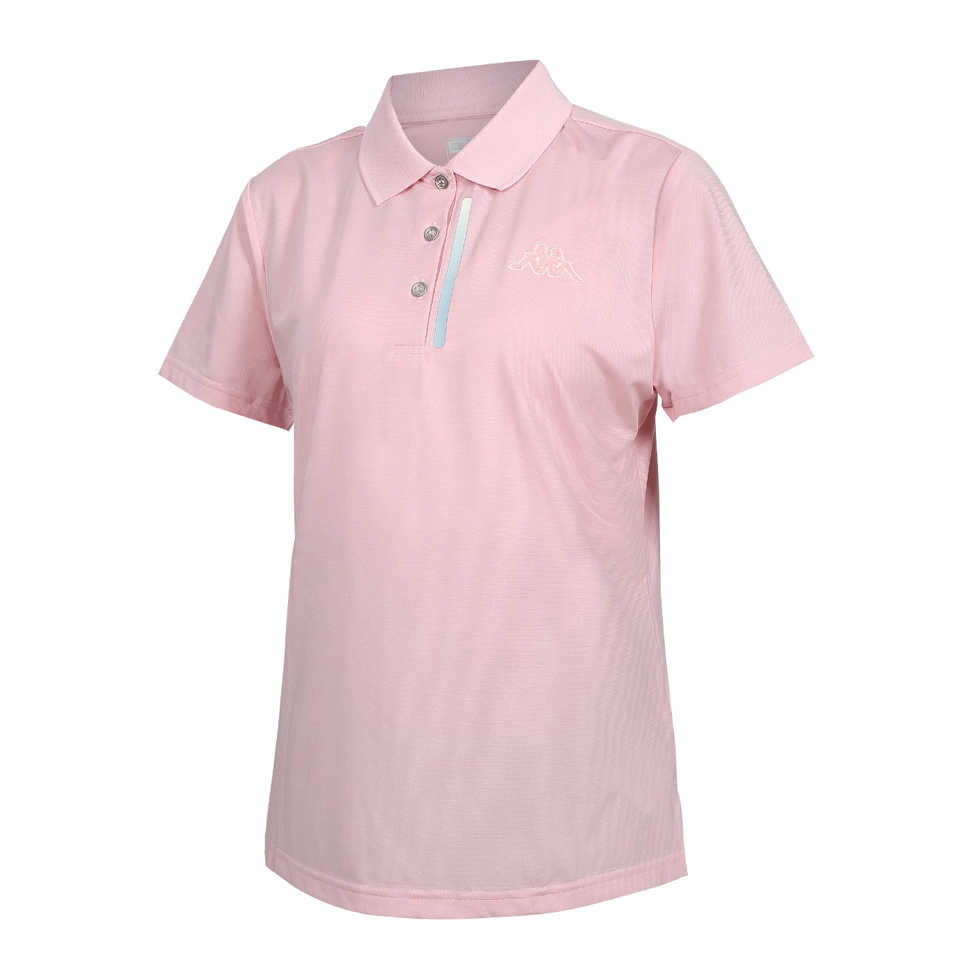 KAPPA 女款吸濕排汗短袖POLO衫  351W58W-XTS - 粉紅灰白