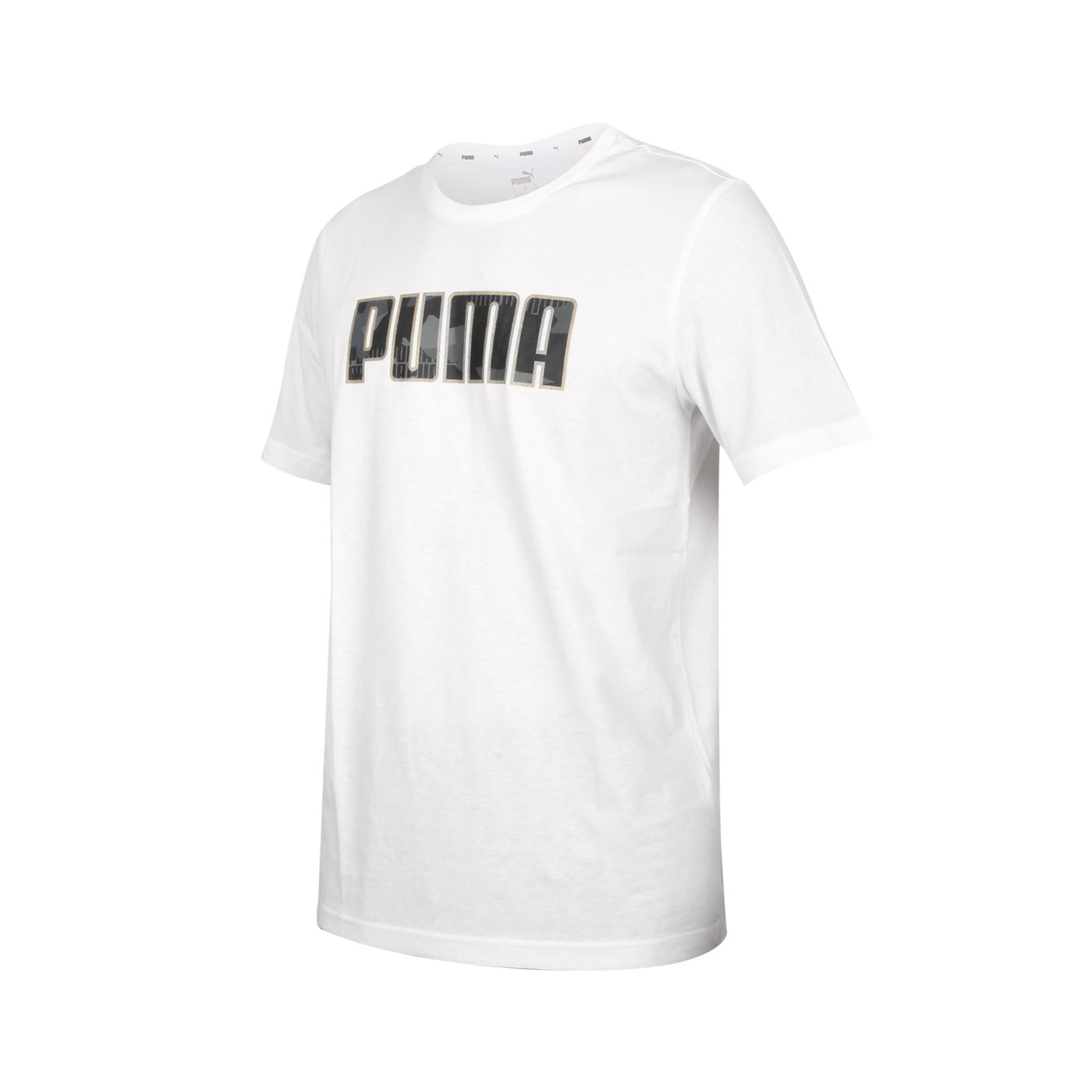 PUMA 男款基本系列短袖T恤 58714402 - 白金黑