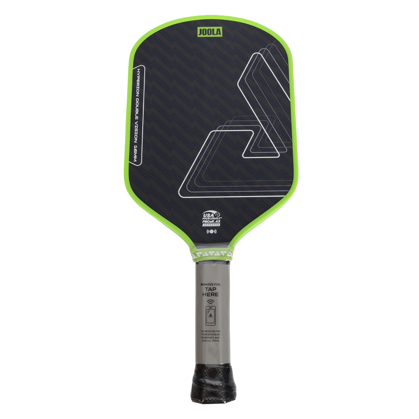 JOOLA HYPERION DOUBLE VISION 16MM匹克球拍  600400 - 黑灰果綠白