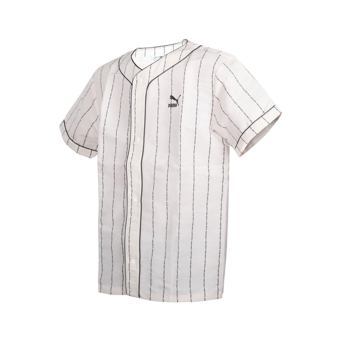 PUMA 男款流行系列P.Team棒球風短袖襯衫  62249165 - 米黃黑