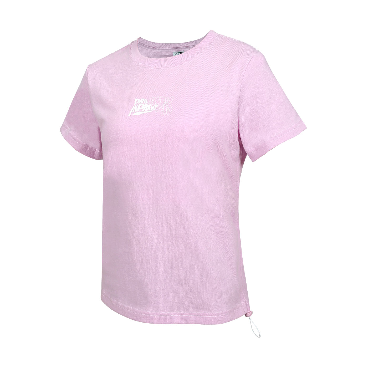PUMA 女款流行系列舞動短袖T恤  62686560 - 粉白